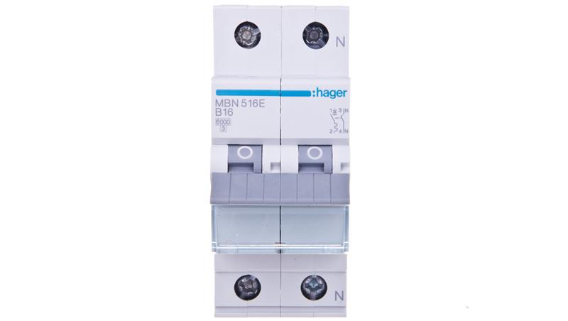 Wyłącznik nadprądowy 1+N B 16A 6kA AC MBN516E-17001 Wyłącznik nadprądowy 1+N B 16A 6kA AC MBN516E-17001