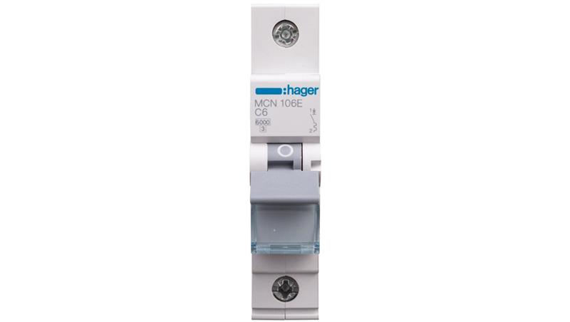 Wyłącznik nadprądowy 1P C 6A 6kA AC MCN106E-16433 Wyłącznik nadprądowy 1P C 6A 6kA AC MCN106E-16433