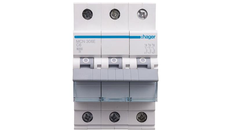 Wyłącznik nadprądowy 3P C 6A 6kA AC MCN306E-16671 Wyłącznik nadprądowy 3P C 6A 6kA AC MCN306E-16671
