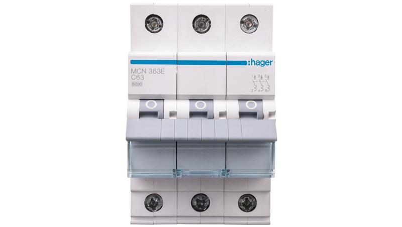 Wyłącznik nadprądowy 3P C 63A 6kA AC MCN363E-16348