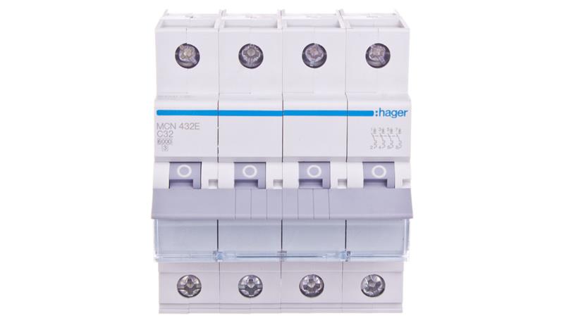 Wyłącznik nadprądowy 4P C 32A 6kA AC MCN432E-16778 Wyłącznik nadprądowy 4P C 32A 6kA AC MCN432E-16778