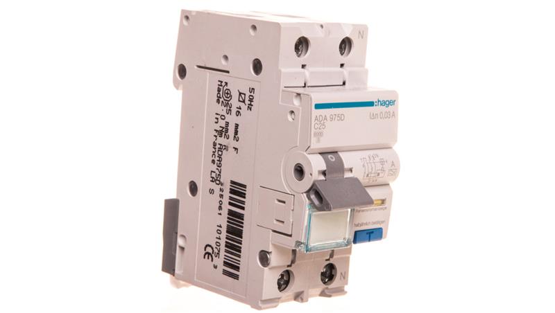 Wyłącznik różnicowo-nadprądowy 2P 25A C 0,03A typ A ADA975D-21673