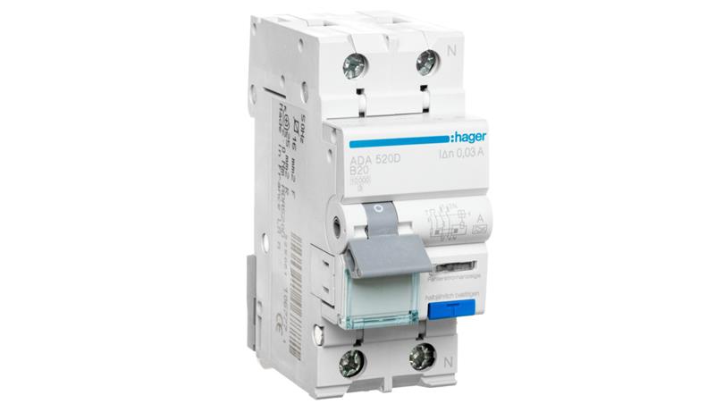 Wyłącznik różnicowo-nadprądowy 2P 20A B 0,03A typ A ADA520D-21783