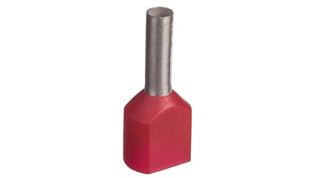 Końcówka tulejkowa izolowana TID 2x1mm2/8mm czerwona cynowana TID2x1L8 /100szt./-78278