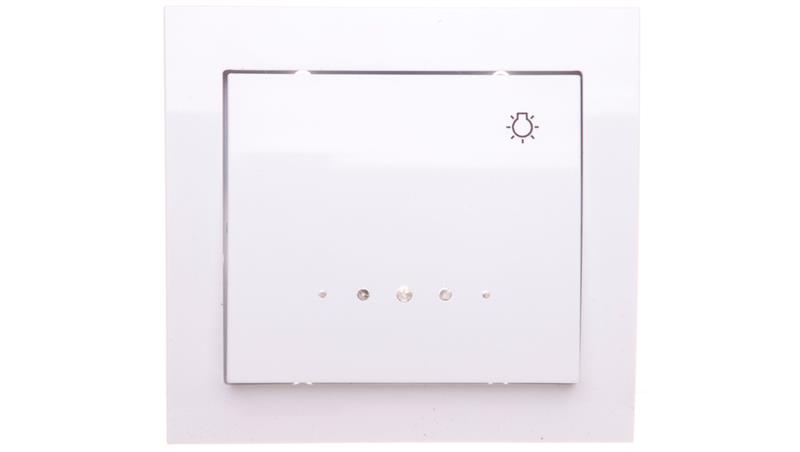 KIER Przycisk /światło/ z podświetleniem biały ŁP-5WS/00-30843