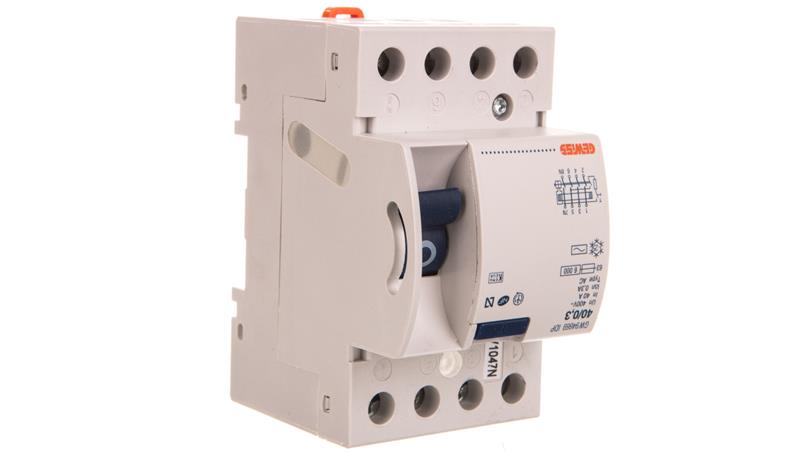 Wyłącznik różnicowoprądowy 3P 40A 0,3A typ AC SD GW94669-20843
