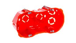 Puszka p/t regips 2x60mm głęboka z wkrętami czerwona PK-2x60 0286-00-75527