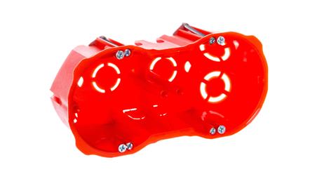 Puszka p/t regips 2x60mm głęboka z wkrętami czerwona PK-2x60 0286-00-75527