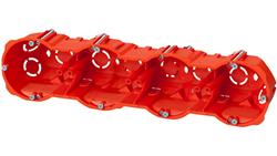 Puszka p/t regips 4x60mm głęboka z wkrętami czerwona PK-4x60 0288-00-75542