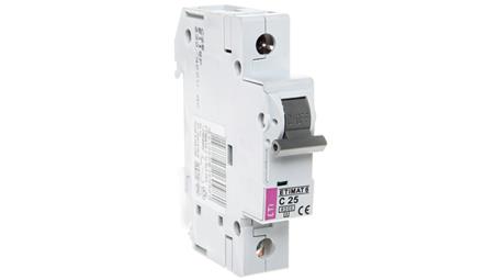 Wyłącznik nadprądowy 1P C 25A 6kA AC ETIMAT 6 002141518-16365