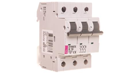 Wyłącznik nadprądowy 3P B 16A 6kA AC ETIMAT 6 002115516-16206