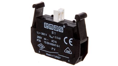 Element łączeniowy do kaset sterowniczych PV styk pomocniczy serii PV 1Z montaż czołowy T0-PVB1-21016