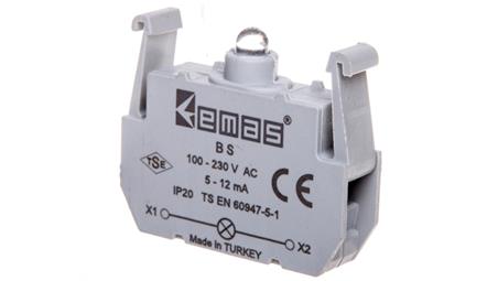 Element podświetlający do przycisków serii B, 100-230V AC, żółty T0-BS-21414