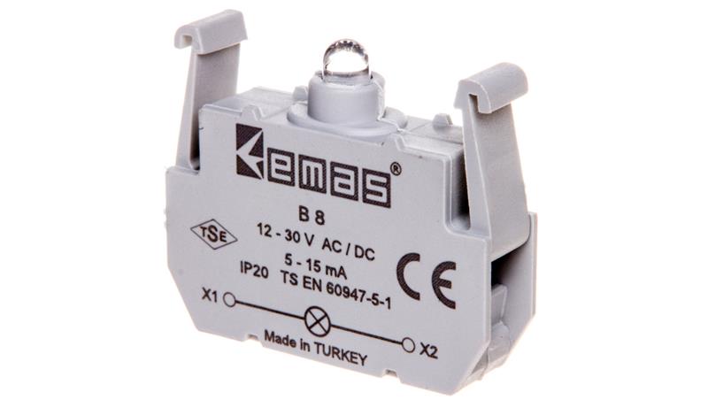 Element podświetlający do przycisków serii B, 12-30V AC/DC, żółty T0-B8-21338