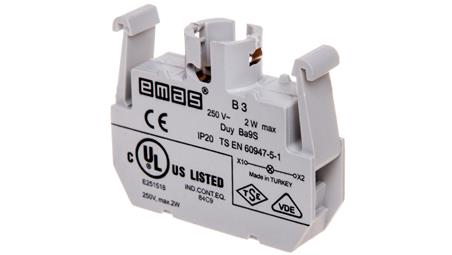 Oprawka lampki żarówka BA9s 230V AC bez lampki T0-B3-21328