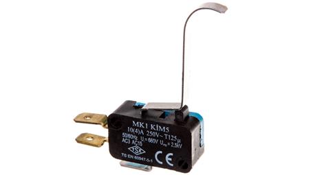 Wyłącznik krańcowy miniaturowy, 1CO, dźwignia długa podgięta, T0-MK1KIM5-4856