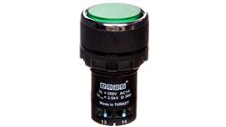 Przycisk sterowniczy monoblok, kryty, niestabilny, 1NO, zielony T0-MB100DY-3176