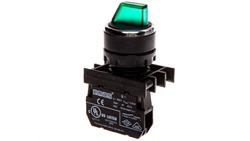 Przycisk pokrętny podświetlany, 1NO, 0-I stabilny, zielony T0-B100SL20Y-4501