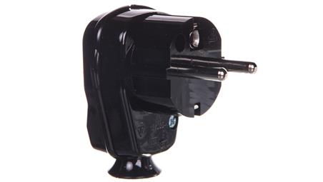 Wtyczka kątowa rozbieralna z/u 16A 2P AWA-5 czarna 51.11-28965