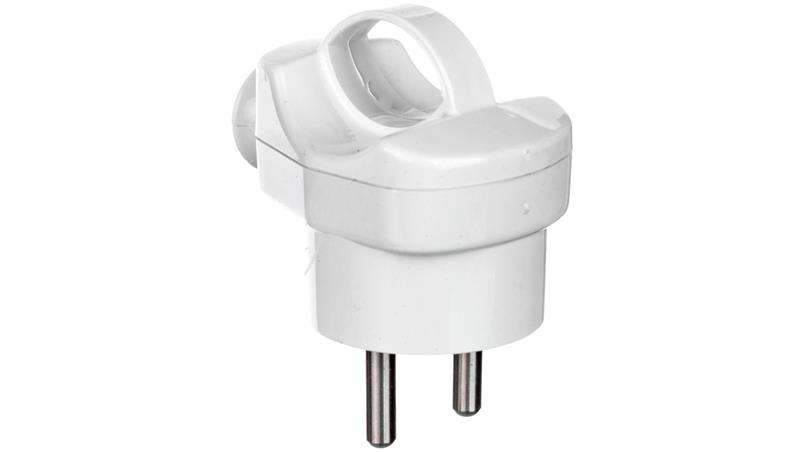 Wtyczka kątowa rozbieralna z uchwytem z/u 16A 2P AWA-5 biała 51.46-28978