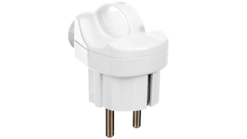 Wtyczka kątowa rozbieralna z uchwytem z/u unischuko 16A 2P AWA-WS biała 51.50-29005