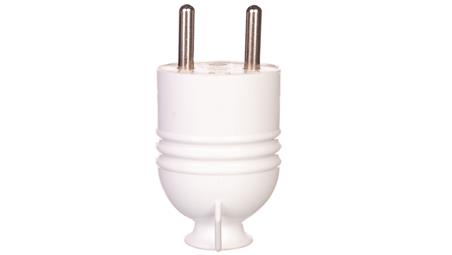 Wtyczka prosta rozbieralna z uchwytem z/u 16A 2P AWA-W1 biała 51.60-29021