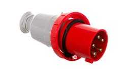 Wtyczka izolacyjna przenośna 5P 63A 400V czerwona IP67 3666-337-29092