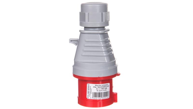 Wtyczka izolacyjna przenośna 16A 400V 4P IP44 /szybkozłączne/ 3627-326-29124 Wtyczka izolacyjna przenośna 16A 400V 4P IP44 /szybkozłączne/ 3627-326-29124