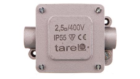 Puszka odgałęźna metalowa 5-torowa 2,5mm2 2 wejścia IP55 016-77477