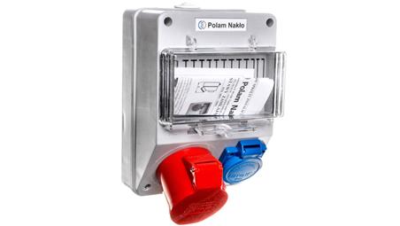 Zestaw zasilający 16A/400V 5P + 10/16A 250V + płytka odgałęźna 5x4mm2 6263-130-67424