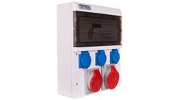 Zestaw zasilający 16A/32A/400V 5P + 3x16A/250V 13-mod IP44 6634-000-67403