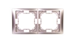 Simon Basic Neos Ramka podwójna stal inox BMRC2/21-36538