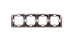 Simon Basic Neos Ramka poczwórna stal inox BMRC4/21-36756