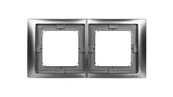 Simon Basic Neos Ramka podwójna IP44 stal inox BMRC2B/21-37703