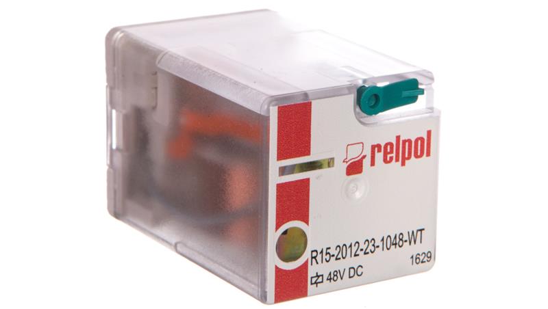 Przekaźnik przemysłowy 2P 10A 48V DC R15-2012-23-1048-WT 802889-10734
