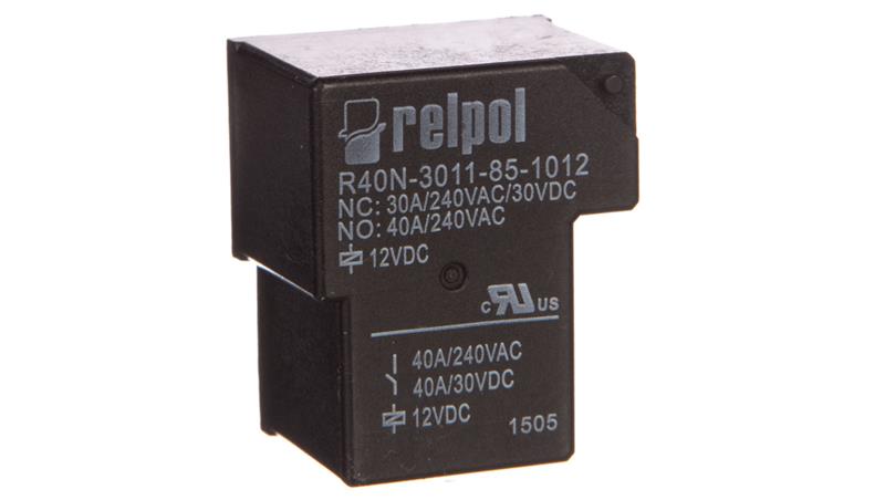 Przekaźnik przemysłowy 1P 40A 12V DC PCB R40N-3011-85-1012 2614728-10782
