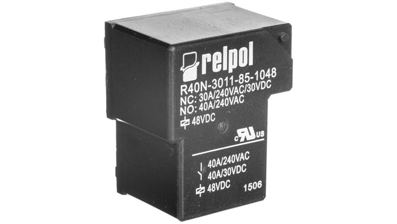 Przekaźnik przemysłowy 1P 40A 48V DC PCB R40N-3011-85-1048 2614815-10791
