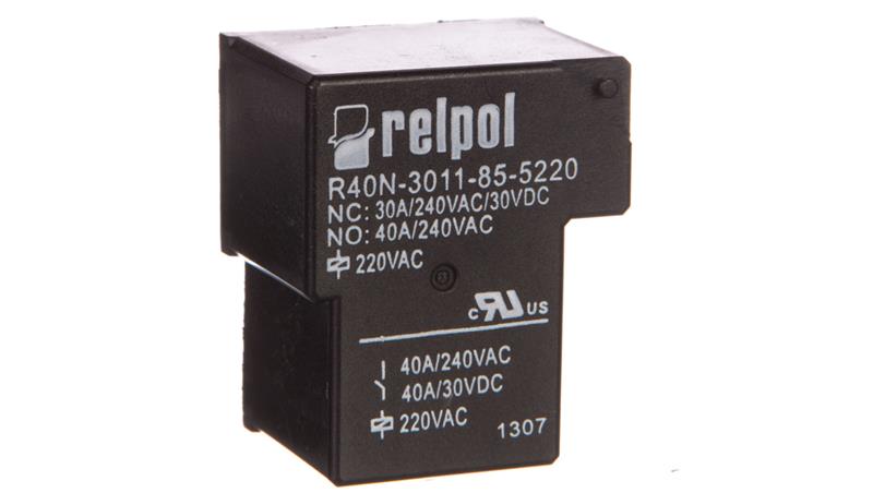 Przekaźnik przemysłowy 1P 40A 220V AC PCB R40N-3011-85-5220 2614752-10783