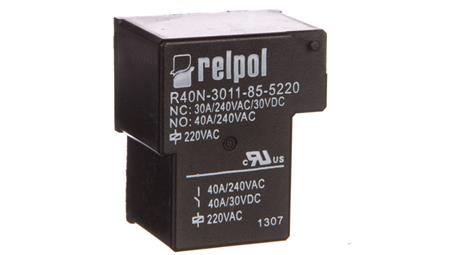 Przekaźnik przemysłowy 1P 40A 220V AC PCB R40N-3011-85-5220 2614752-10783