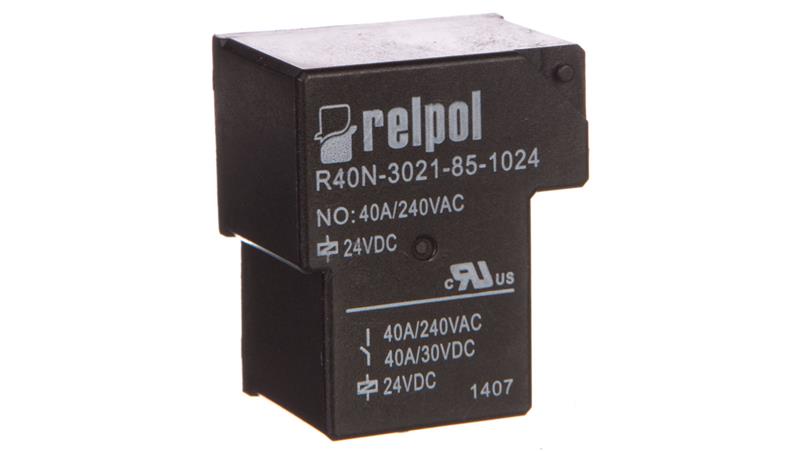 Przekaźnik przemysłowy 1Z 40A 24V DC PCB R40N-3021-85-1024 2614823-10737