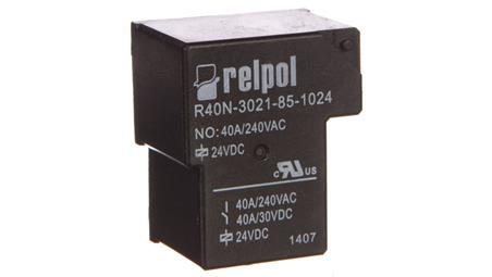 Przekaźnik przemysłowy 1Z 40A 24V DC PCB R40N-3021-85-1024 2614823-10737