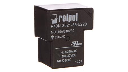Przekaźnik przemysłowy 1Z 40A 220V AC PCB R40N-3021-85-5220 2614762-10784