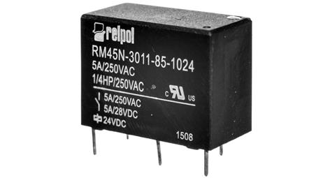 Przekaźnik miniaturowy 1P 5A 24V DC PCB RM45N-3011-85-1024 2614961-14593