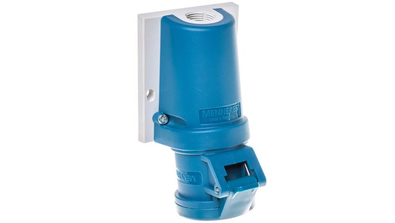 Gniazdo stałe 3P 16A 230V niebieskie IP44 1341 MEN1341-30495 Gniazdo stałe 3P 16A 230V niebieskie IP44 1341 MEN1341-30495