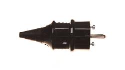 Wtyczka uniwersalna 16A 3P 230V IP44 Schuko czarna 10754 MEN10754-29024