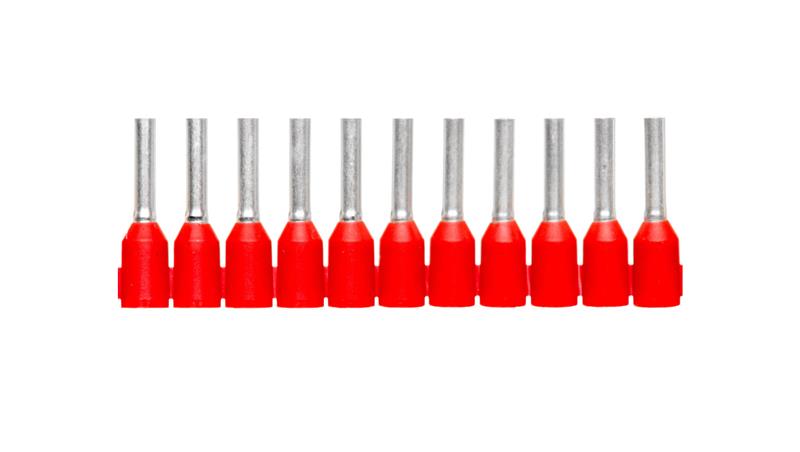 Końcówka tulejkowa 1mm2 czerwona izolowana AI 1,0-8 RD-S 1212523 /1000szt./-78412