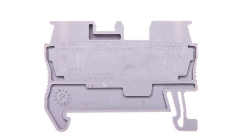 Złączka szynowa 2-przewodowa 0,08-1,5mm2 szara ST 1,5 3031076-77843