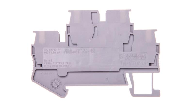 Złączka przelotowa 2-poziomowa 1,5mm2 szara STTB 1,5 3031157-65342