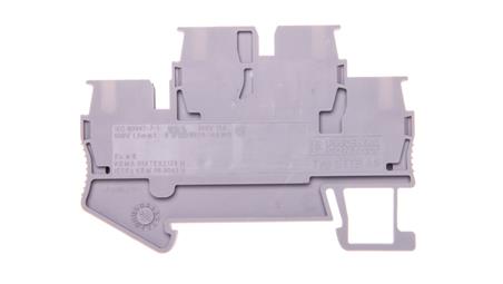 Złączka przelotowa 2-poziomowa 1,5mm2 szara STTB 1,5 3031157-65342