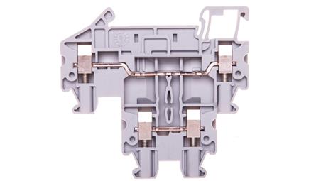 Złączka szynowa 2-piętrowa szara 2,5mm2 szara 24A 500V UTTB 2,5 3044636-64790
